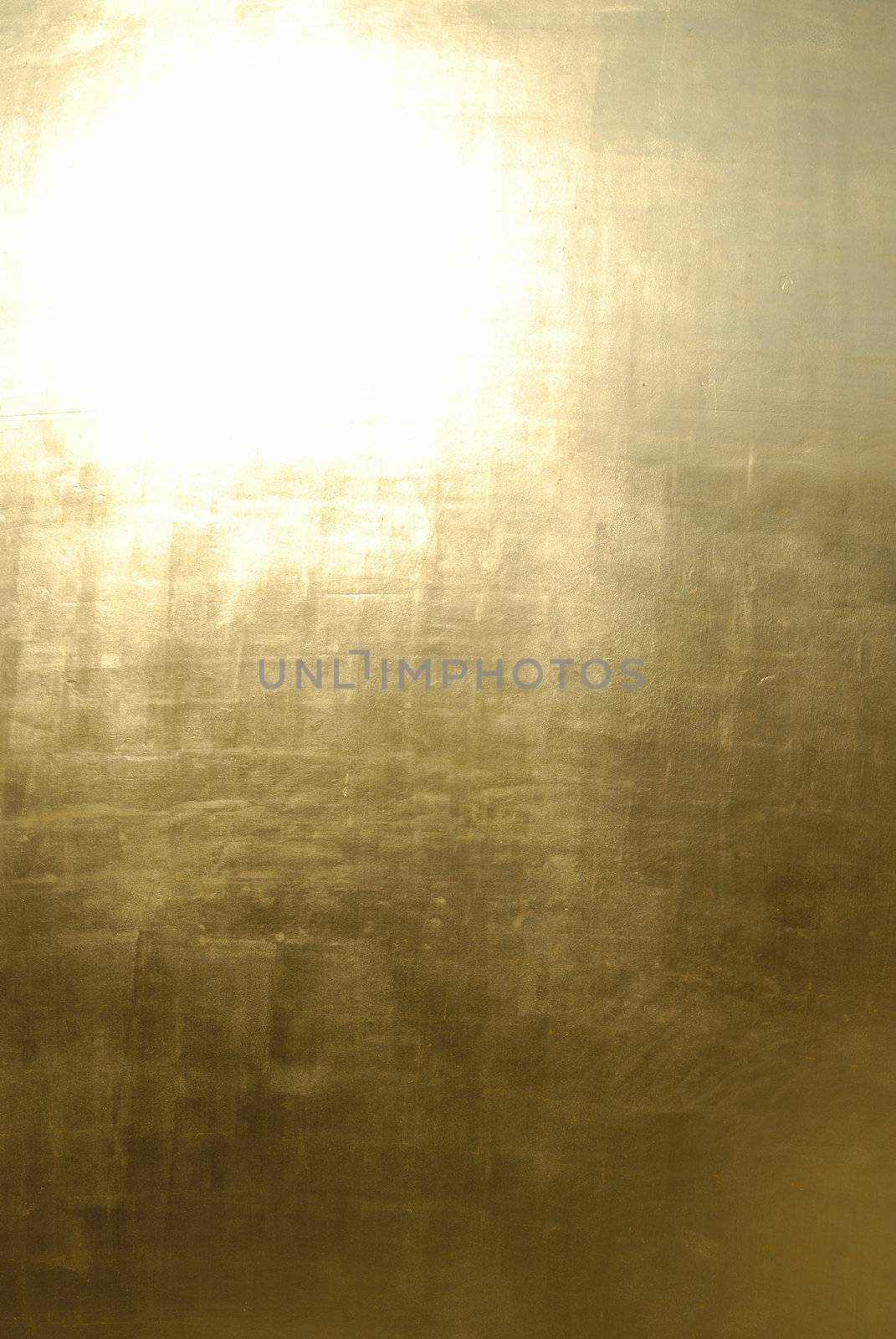 Beautiful golden background in which the sun is reflecting