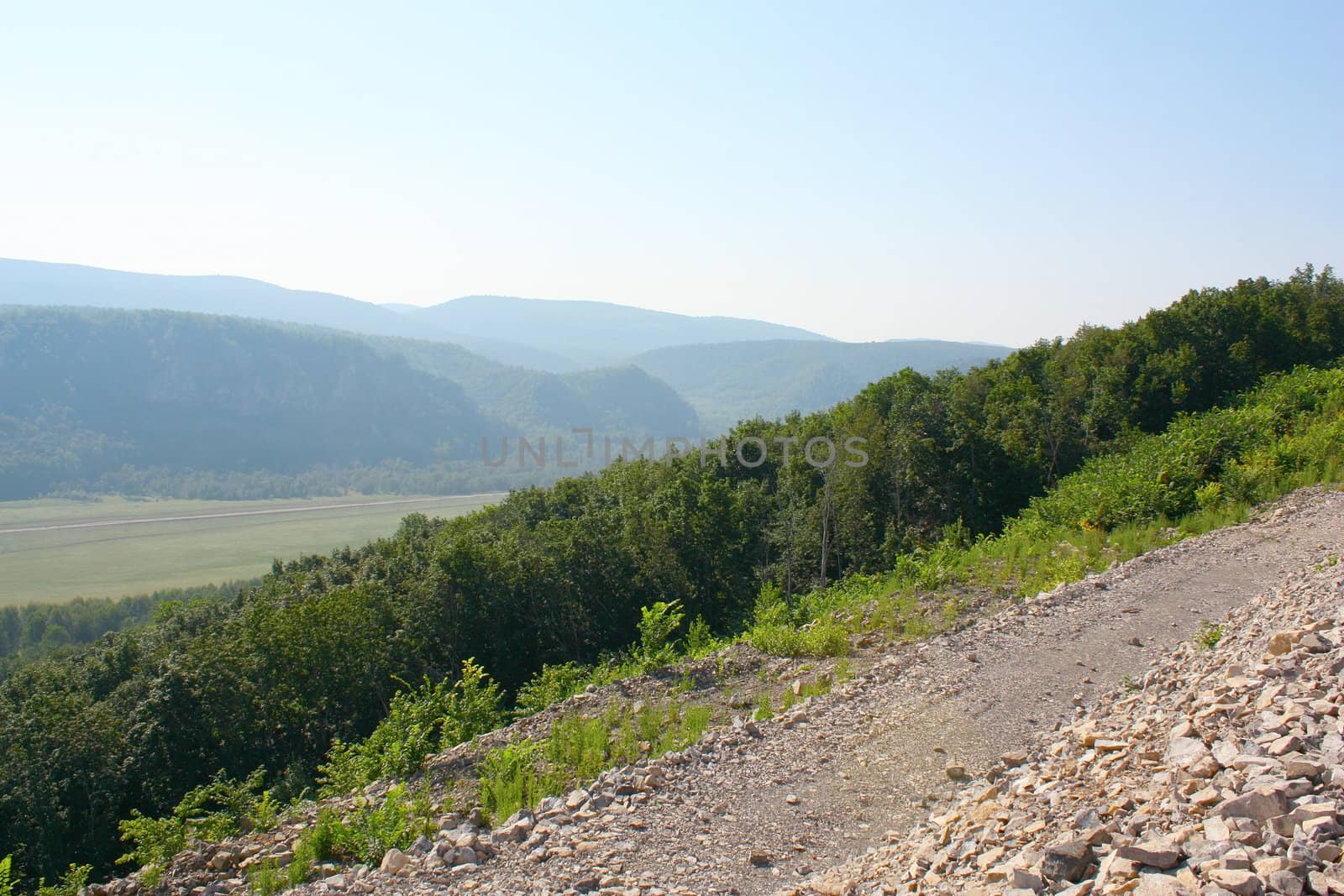 Beautiful summer landscape with mountains