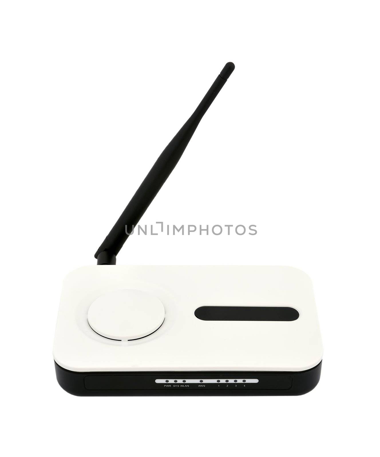 white router on a white background