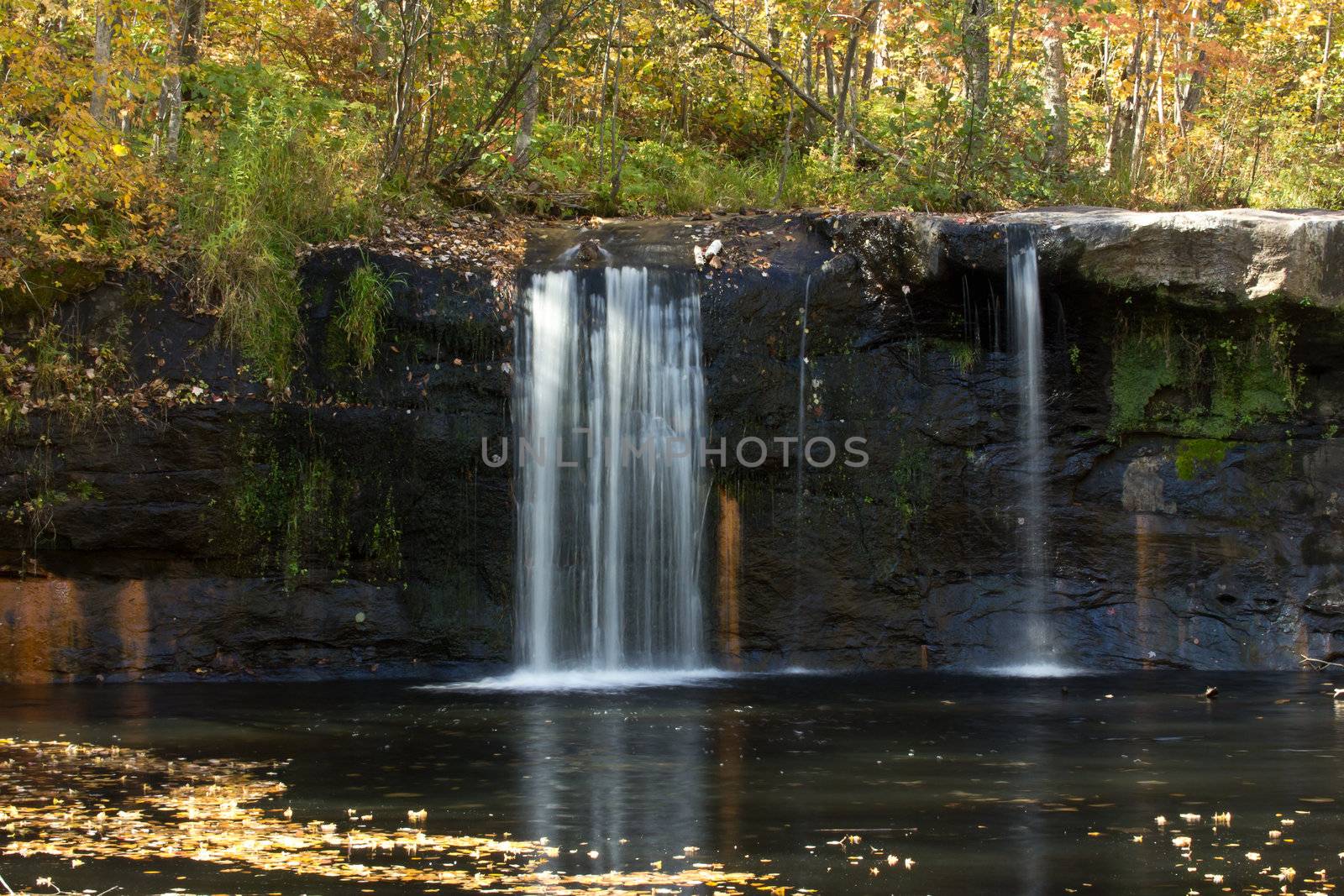 Wolf Creek Falls in Autumn, late in the afternoon.