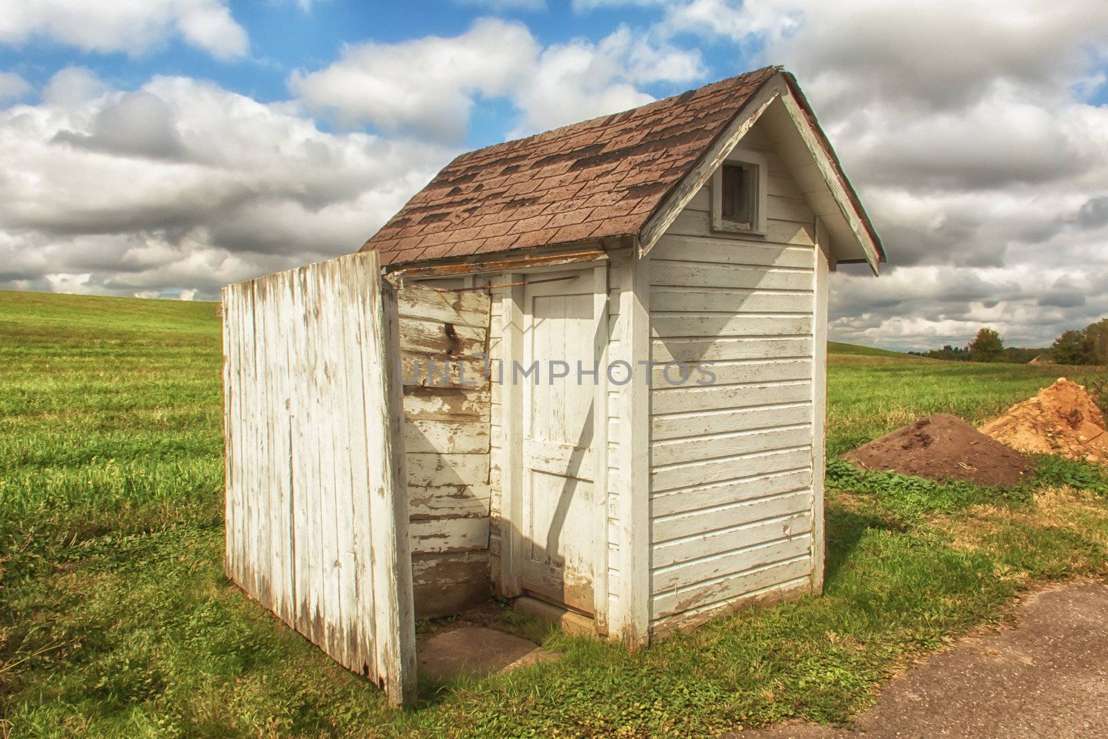 A country outhouse in Wisconsin, USA.