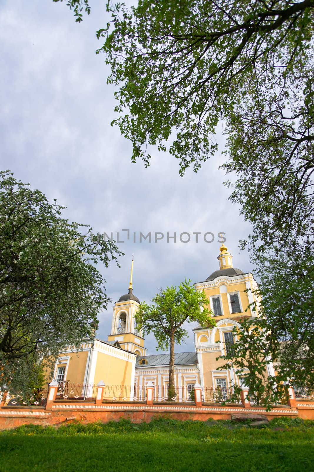 Orthodox russian church in summer landscape