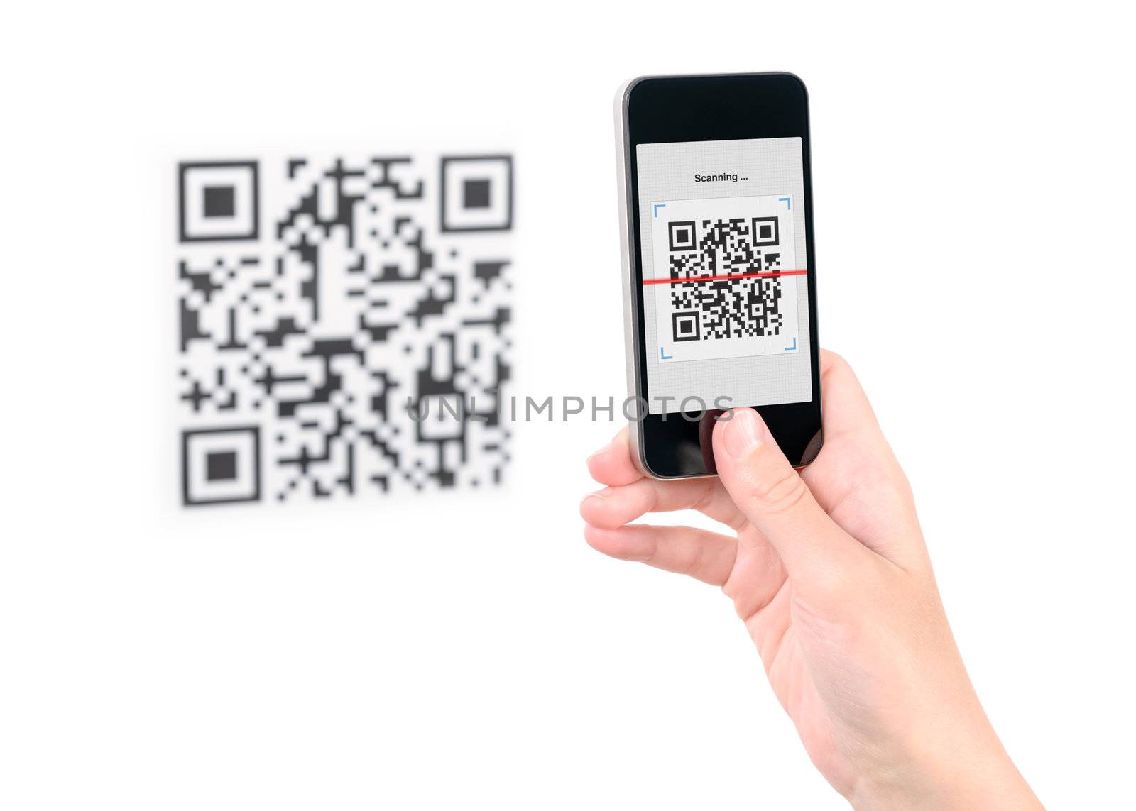 Capture QR code on mobile phone by bloomua
