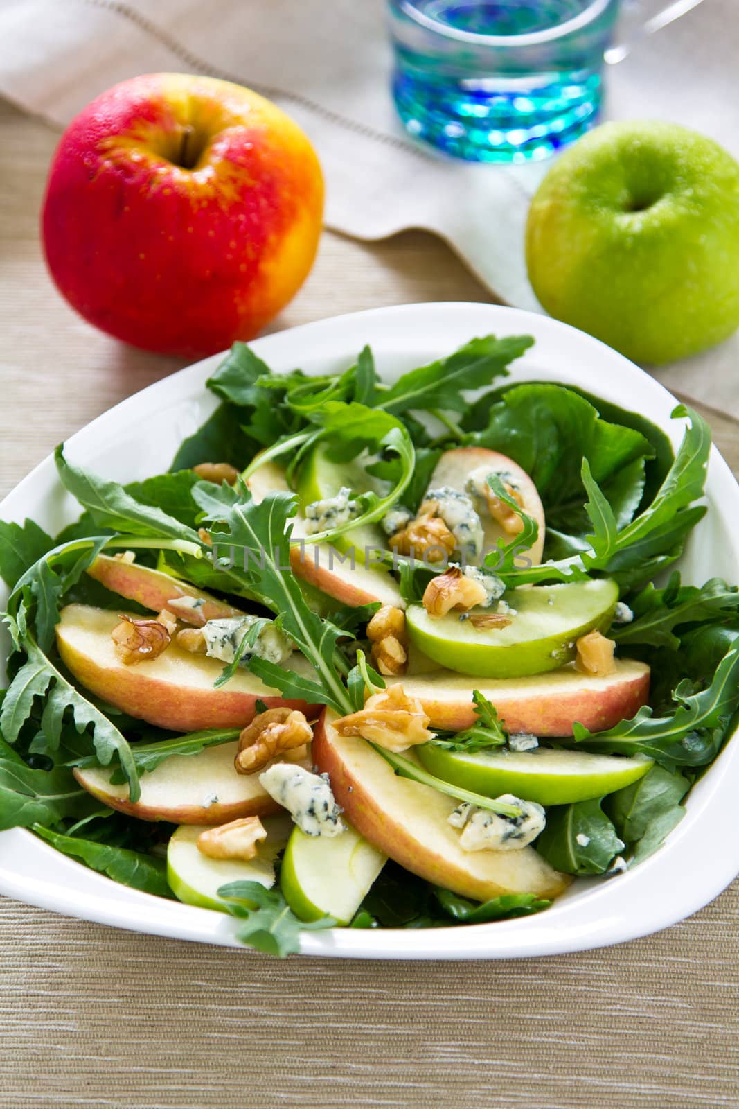 Apple ,Walnut with Blue cheese and rocket salad