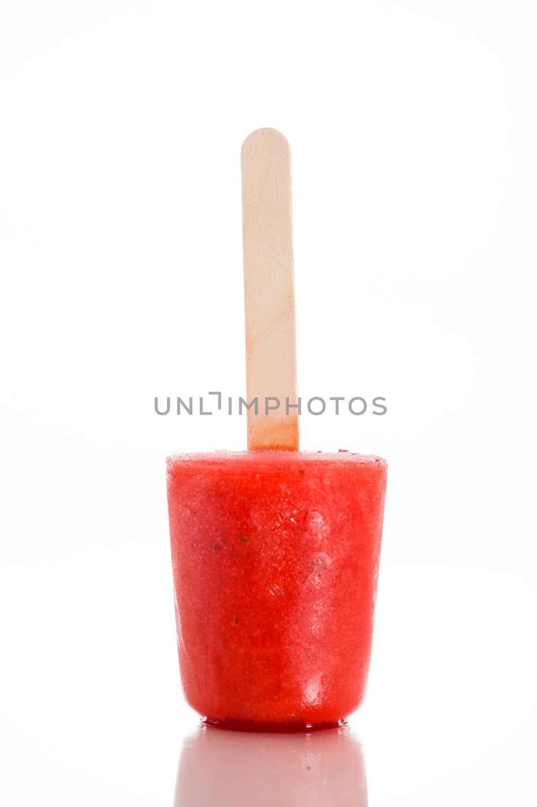 watermelon popsicle on white background