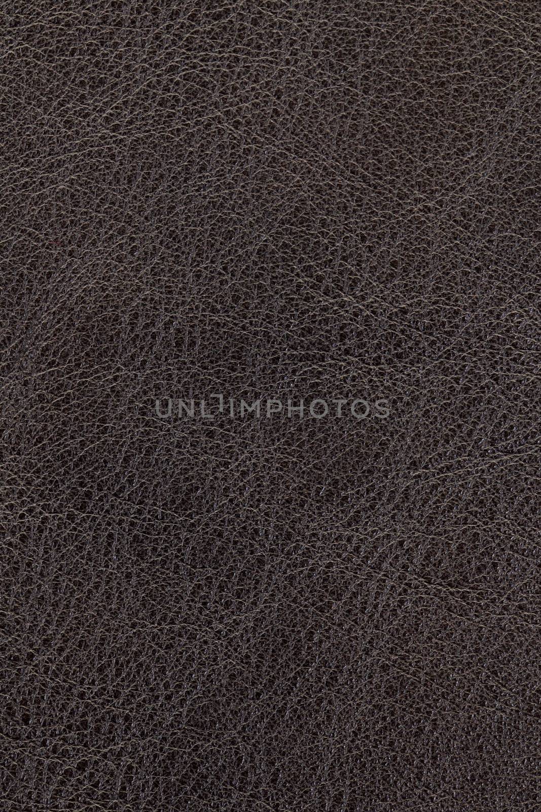Dark brown leather background by elenathewise