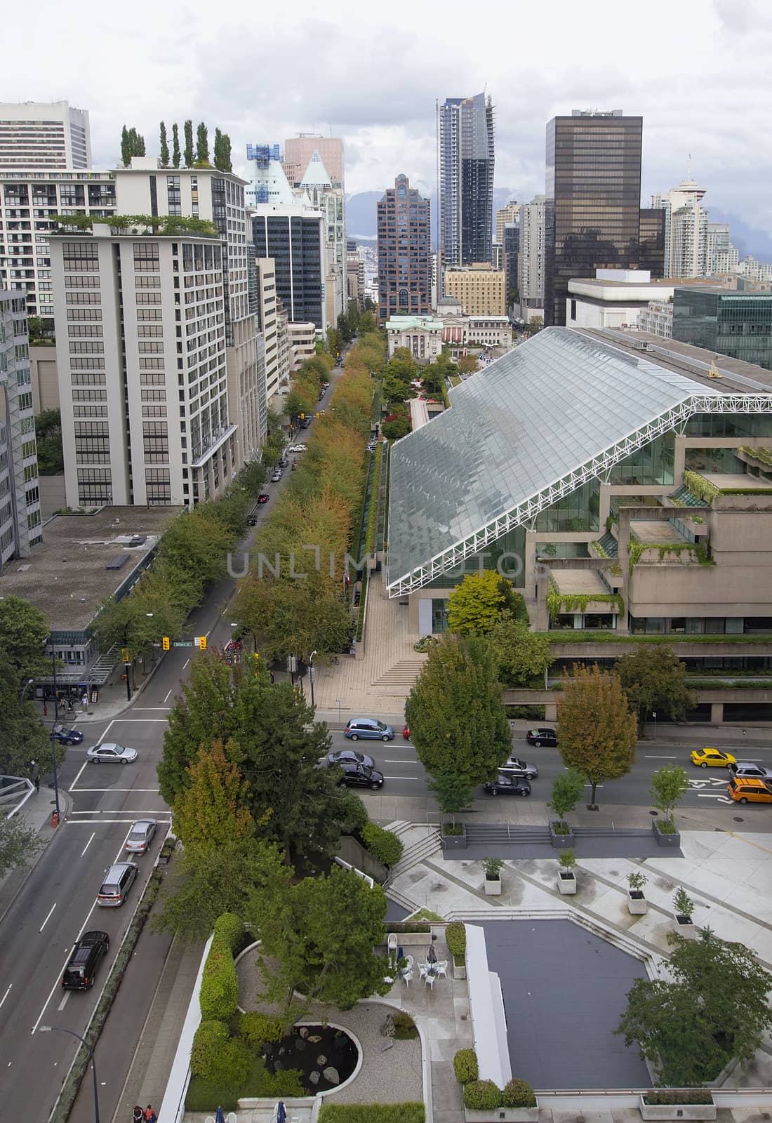 Vancouver BC Canada City Downtown Cityscape View