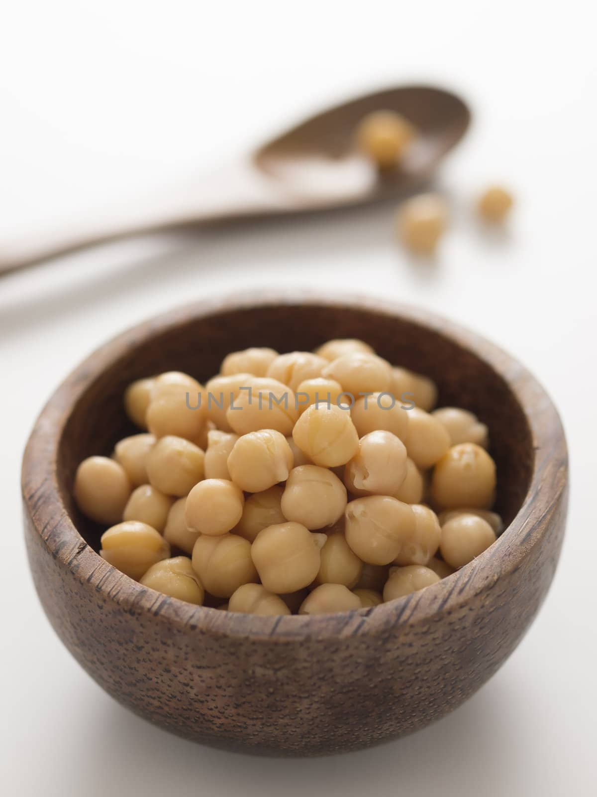 close up of a bowl of chickpeas