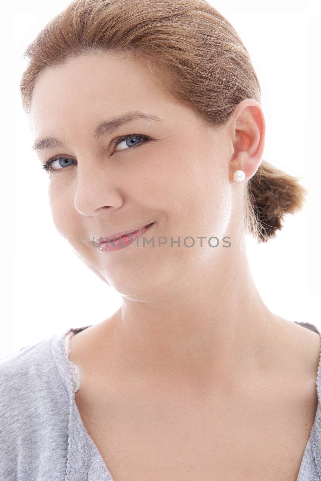 Portrait of a beautiful woman’s face in a close up shot