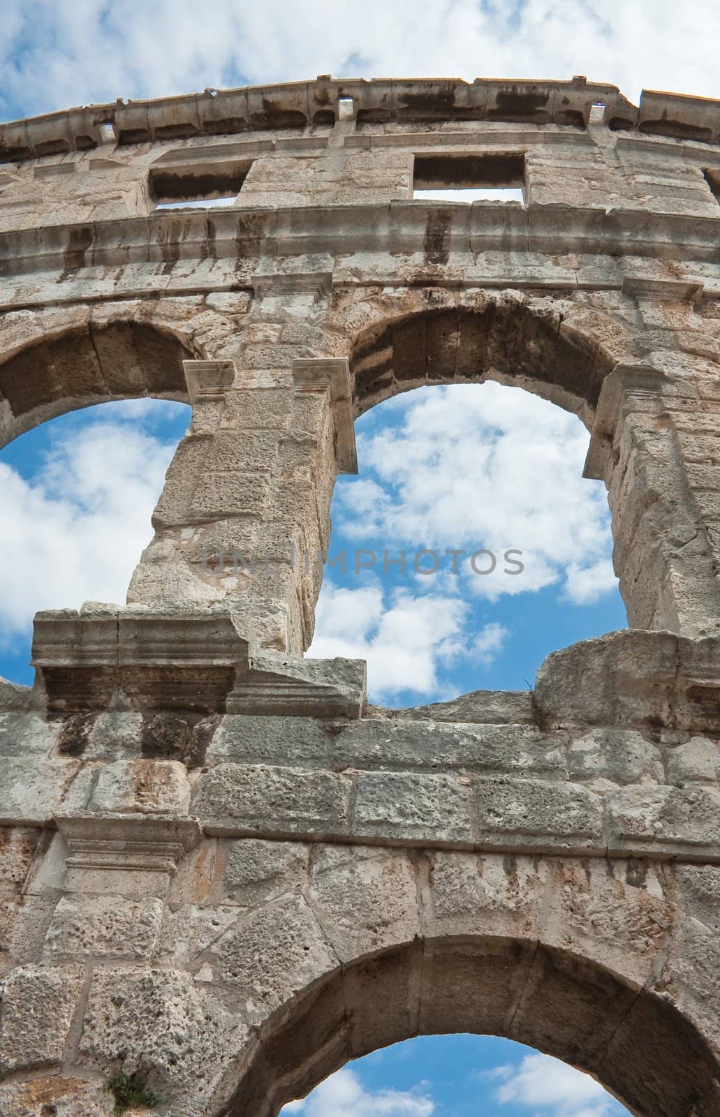 Roman amphitheater in Pula, Croatia