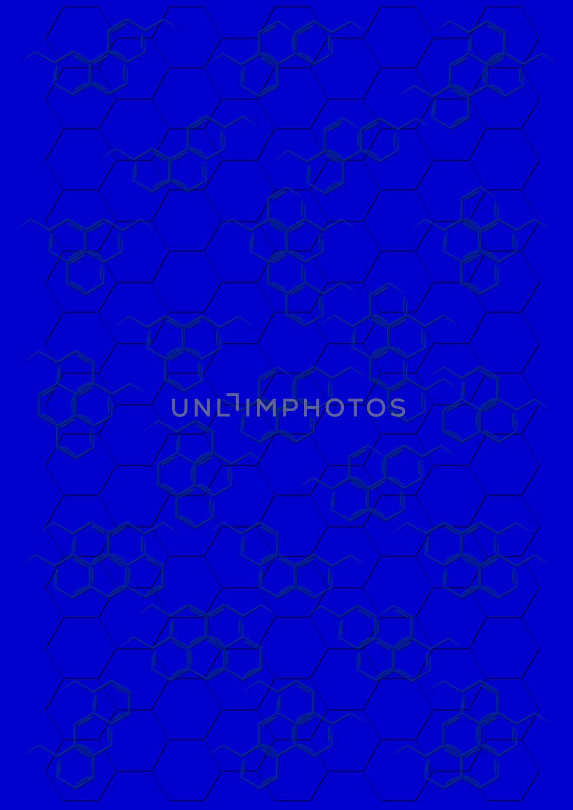 Abstract background with structural chemical formulas of benzene rings