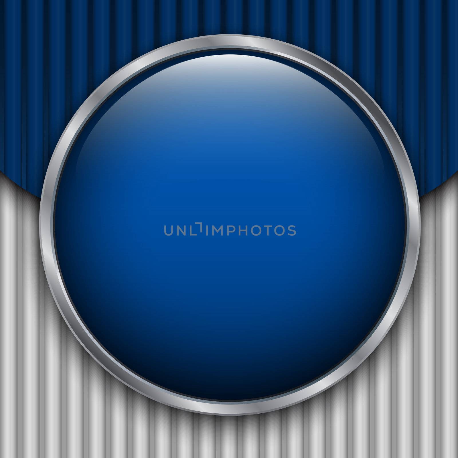 Blue Cardboard Backdrop with round glossy button