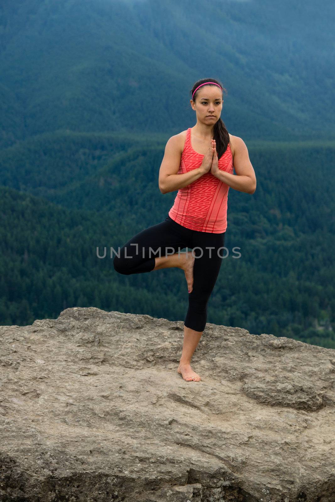 Mountain Yoga - Women Pose 10 by sketchyT