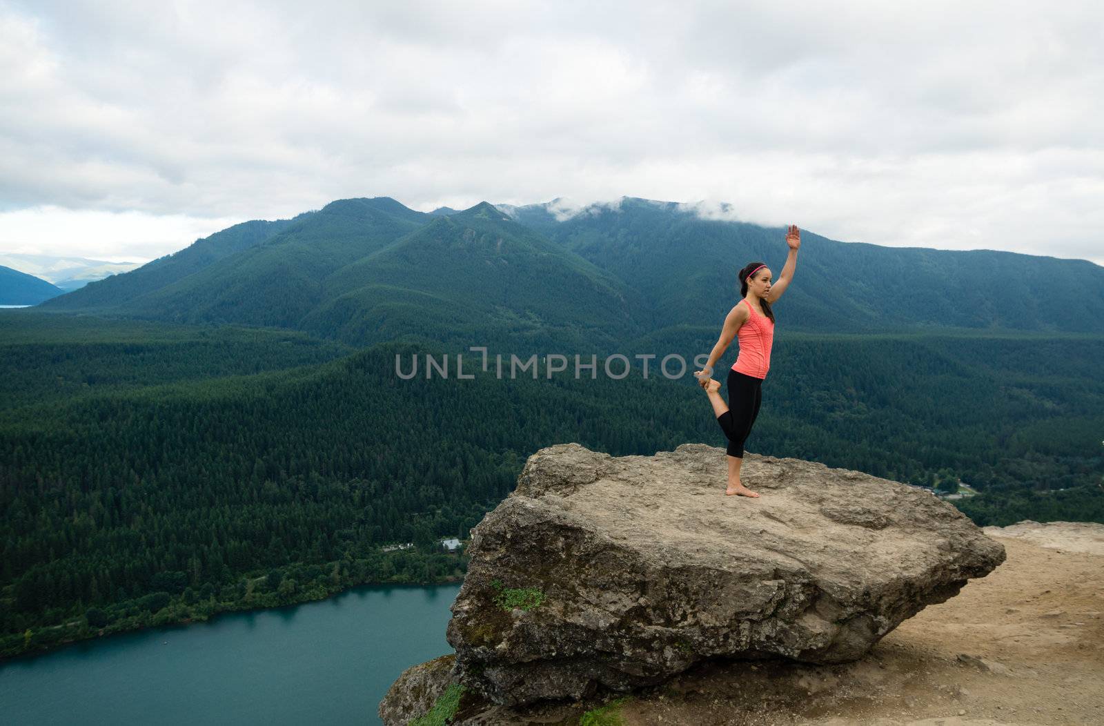 Mountain Yoga - Women Pose 12 by sketchyT