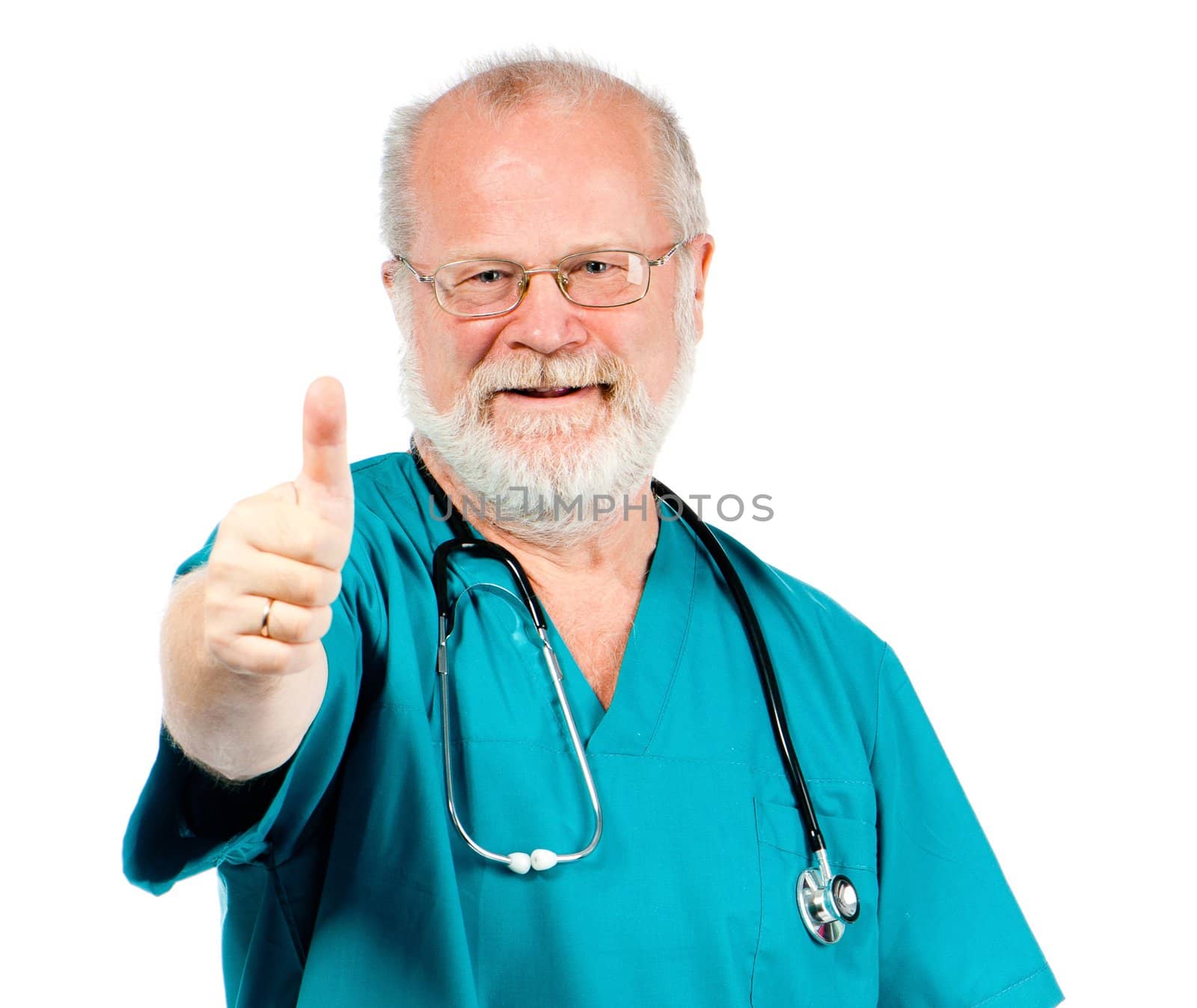 Doctor with thumbs up by GekaSkr