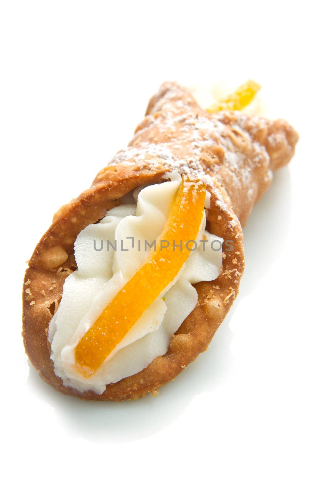 Sicilian cannoli with orange