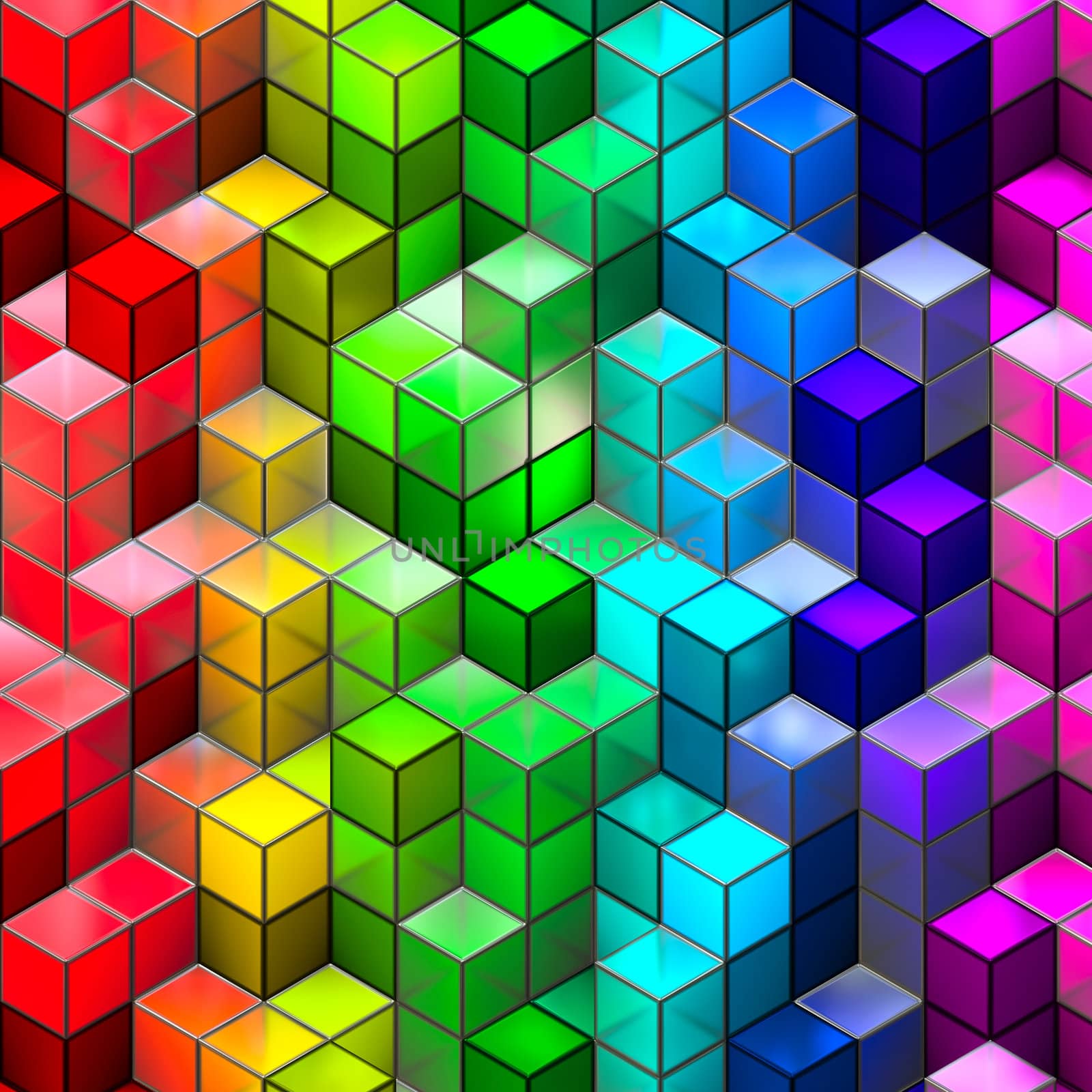 Abstract seamless cube background by gilmanshin