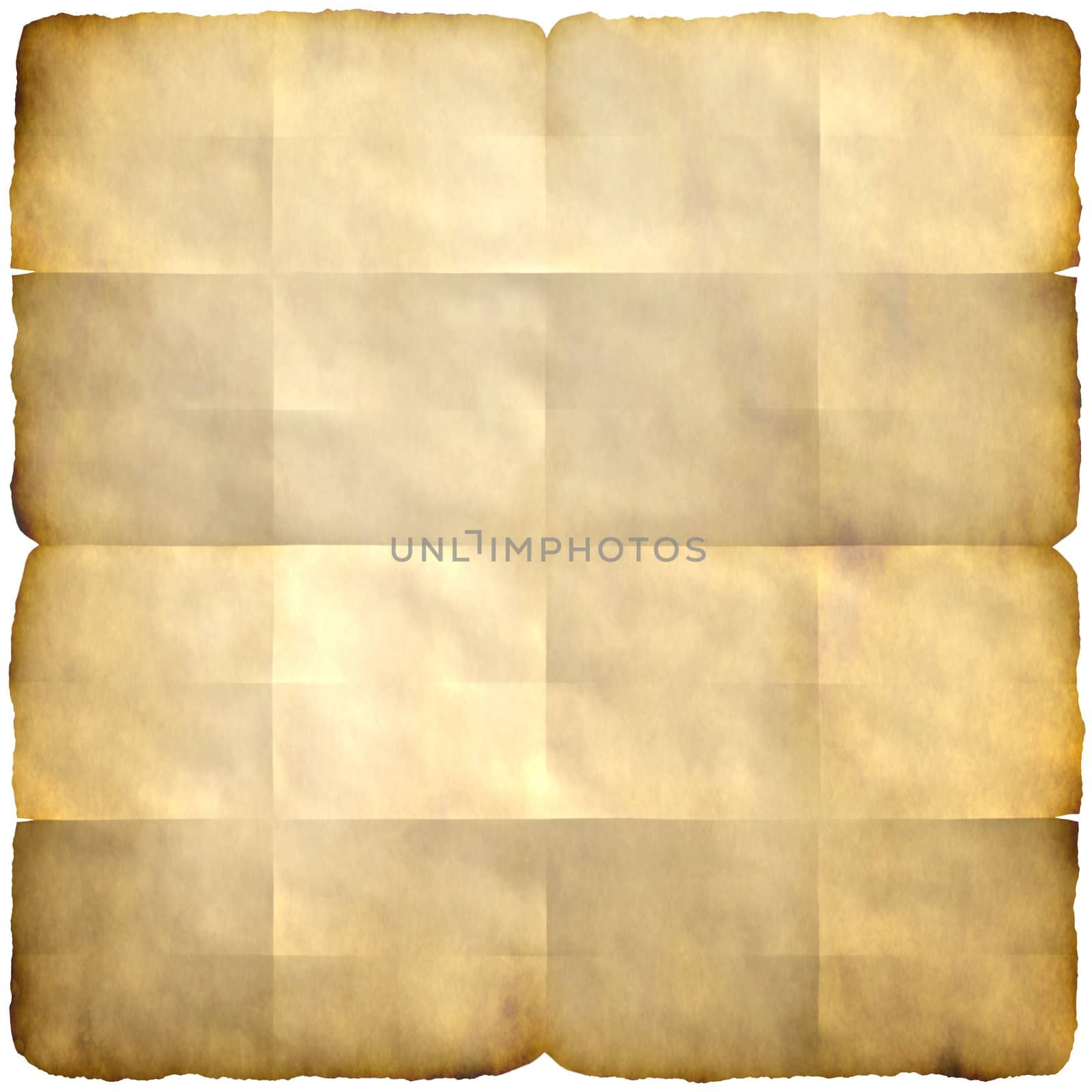 old paper with torn edges isolated on a white background
