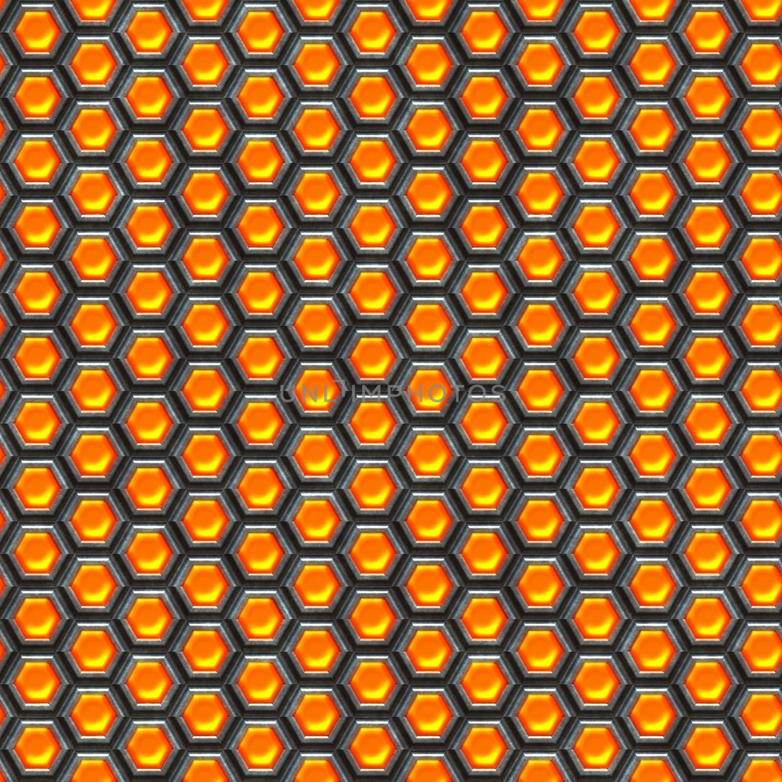 Orange cells. Metal background. by gilmanshin