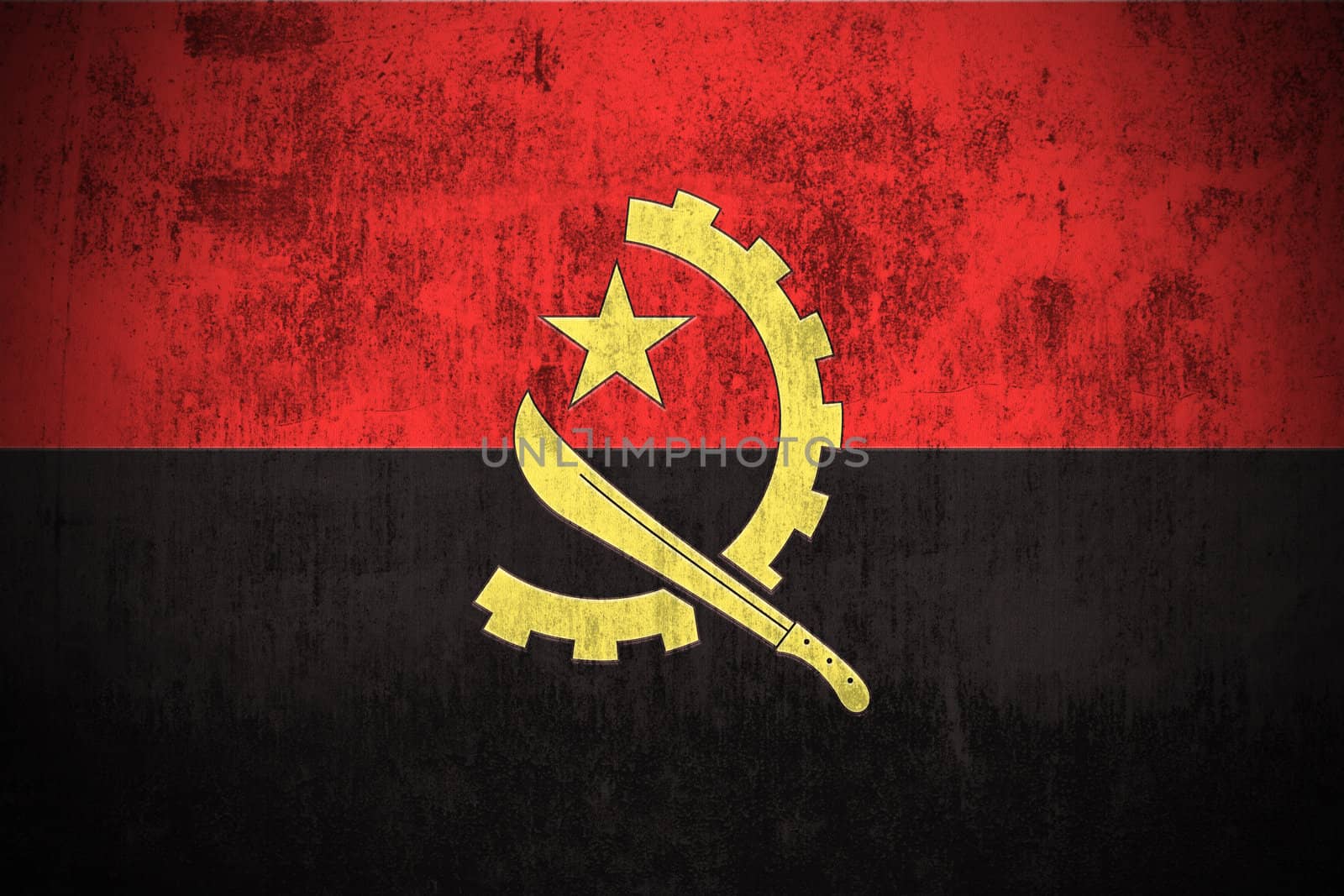 Grunge Flag Of Angola by gilmanshin