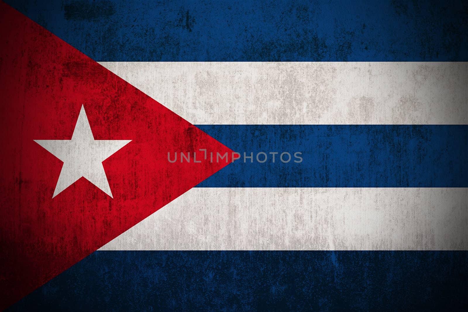Weathered Flag Of Cuba, fabric textured