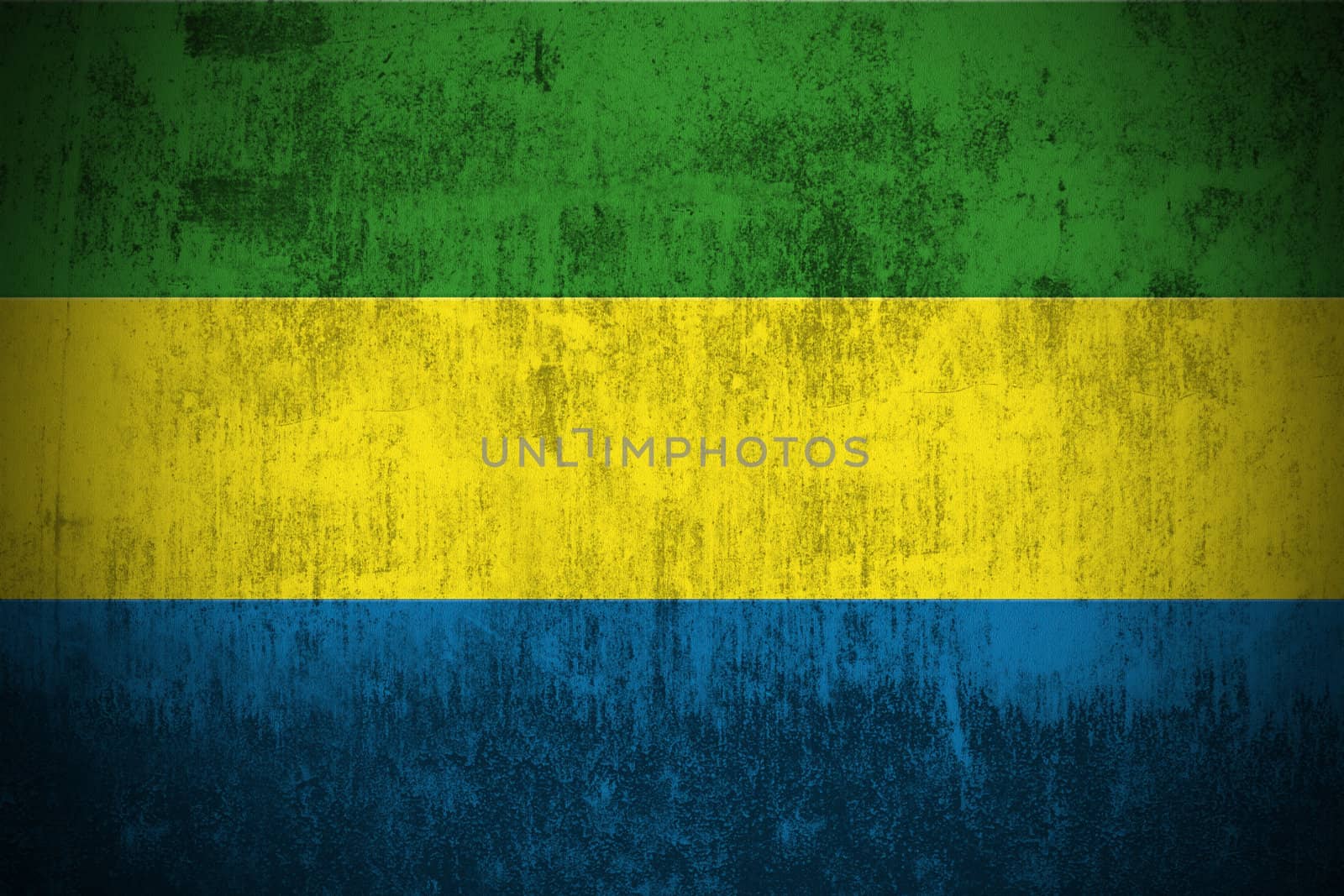 Grunge Flag Of Gabon by gilmanshin