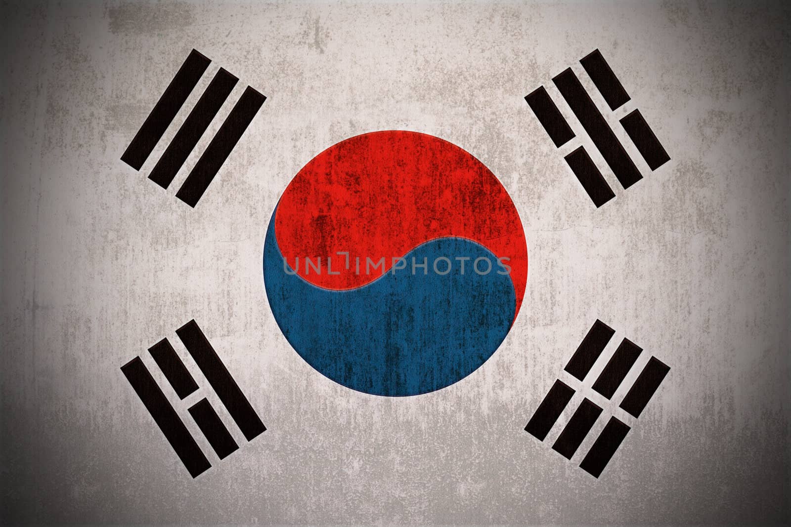 Grunge Flag Of South Korea by gilmanshin