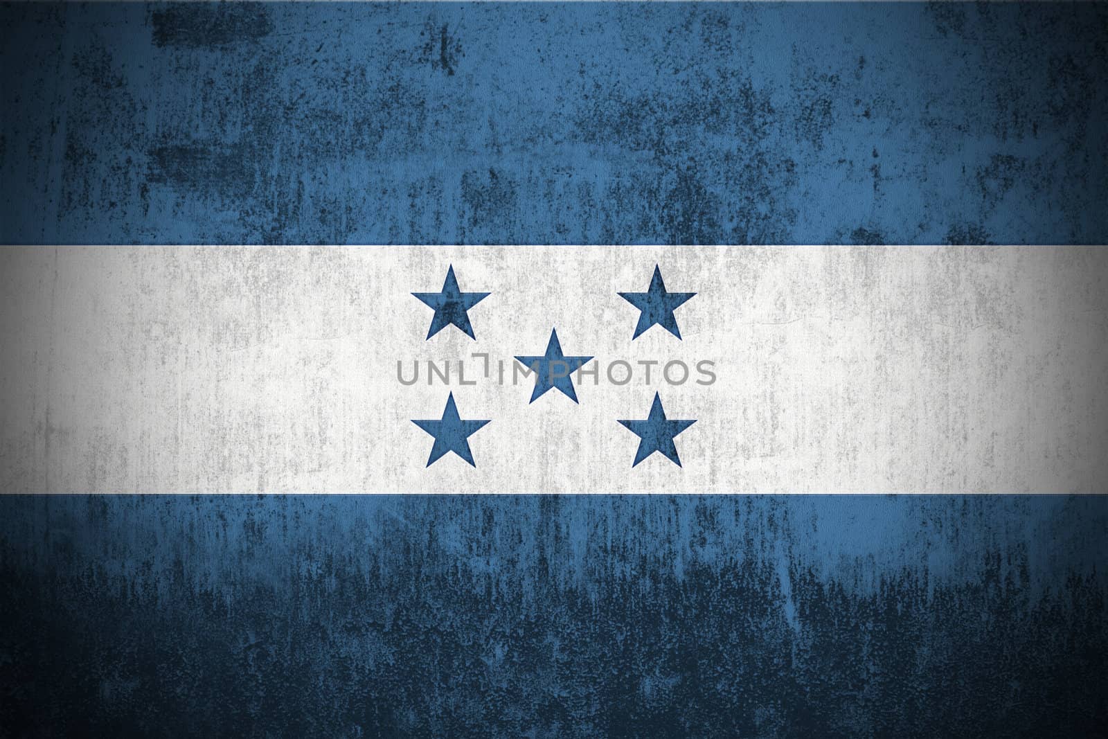 Weathered Flag Of Honduras, fabric textured
