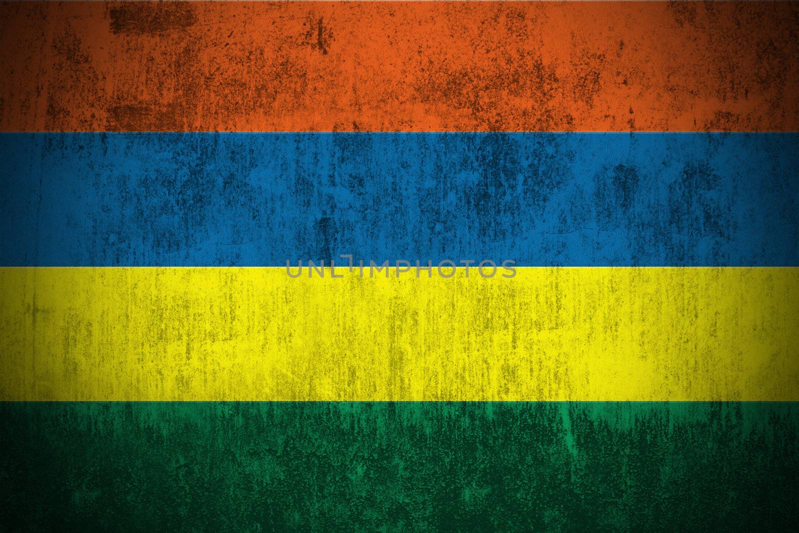 Grunge Flag Of Mauritius by gilmanshin