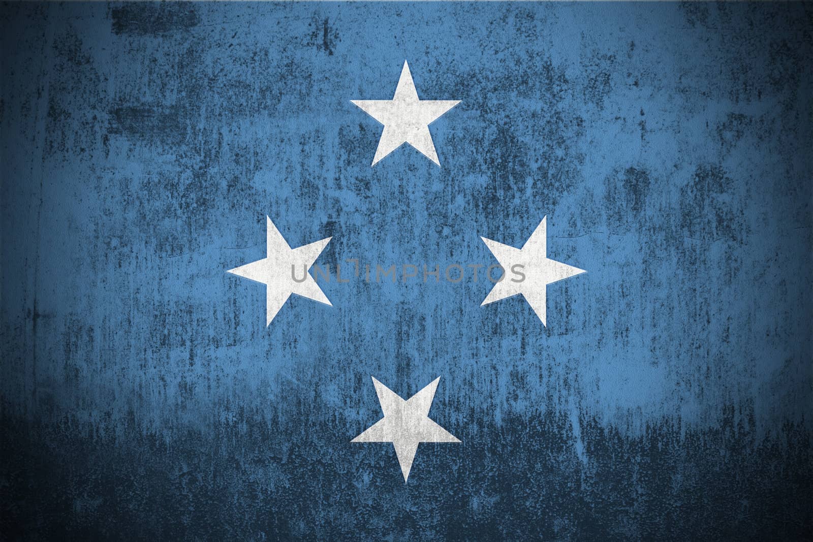 Weathered Flag Of Micronesia, fabric textured
