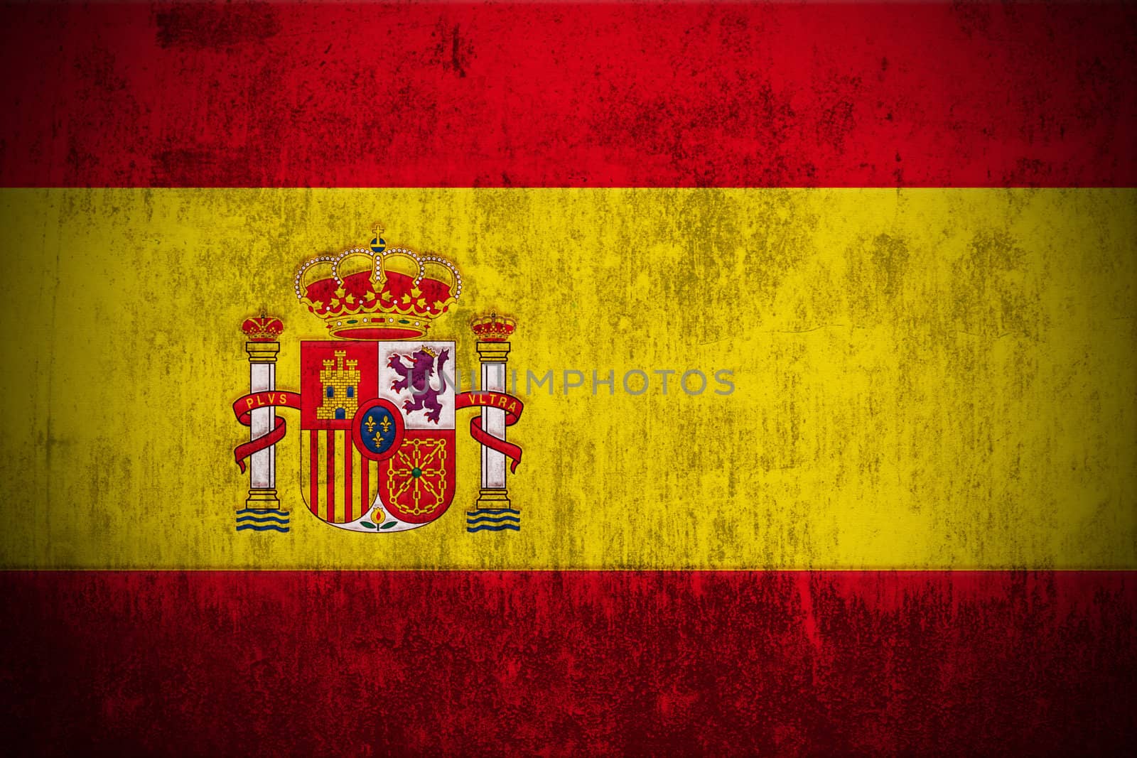 Weathered Flag Of Spain, fabric textured