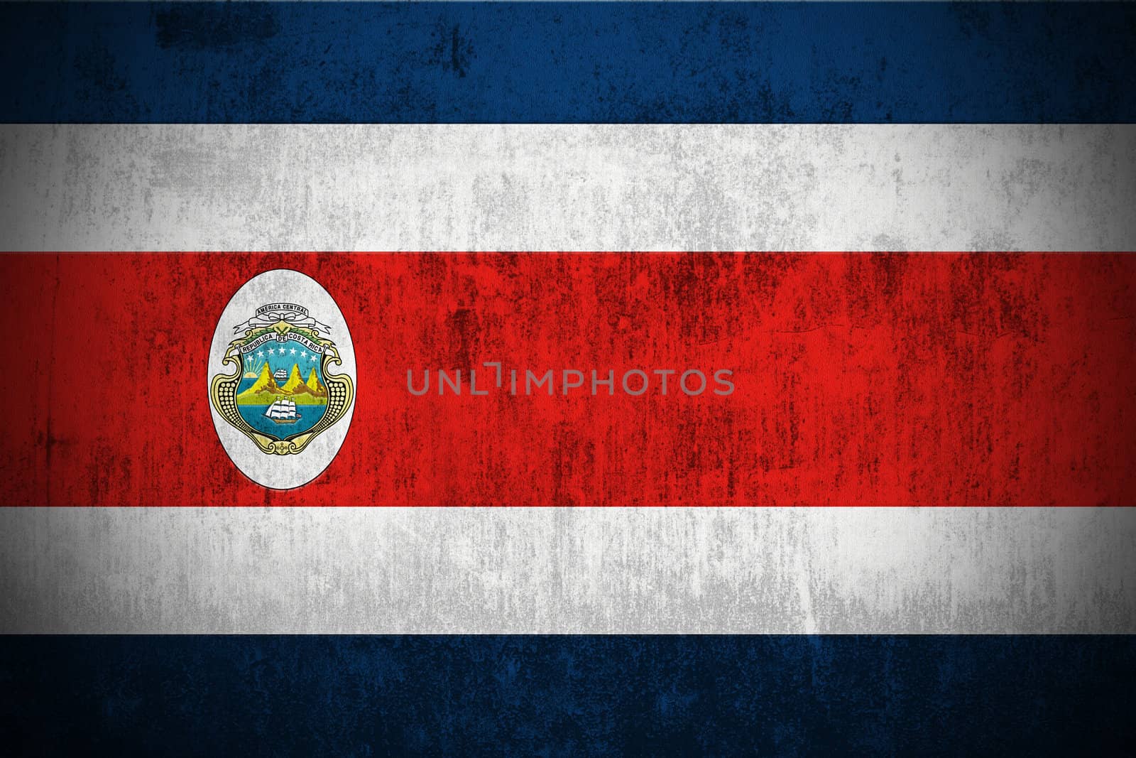 Grunge Flag Of Republic of Costa Rica by gilmanshin