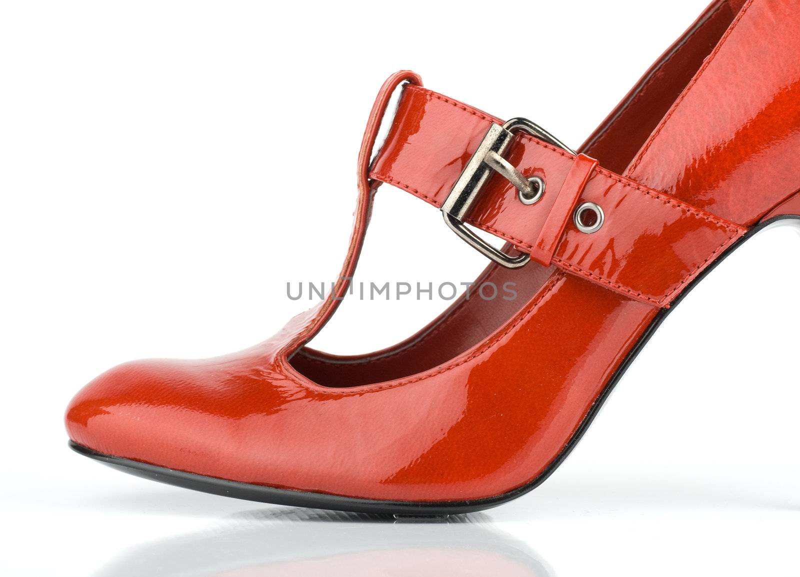 Woman shoes isolated on the white background
