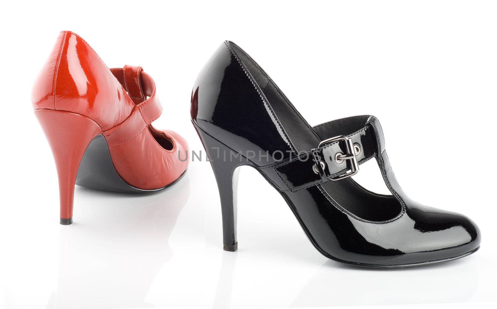 Woman shoes isolated on the white background

