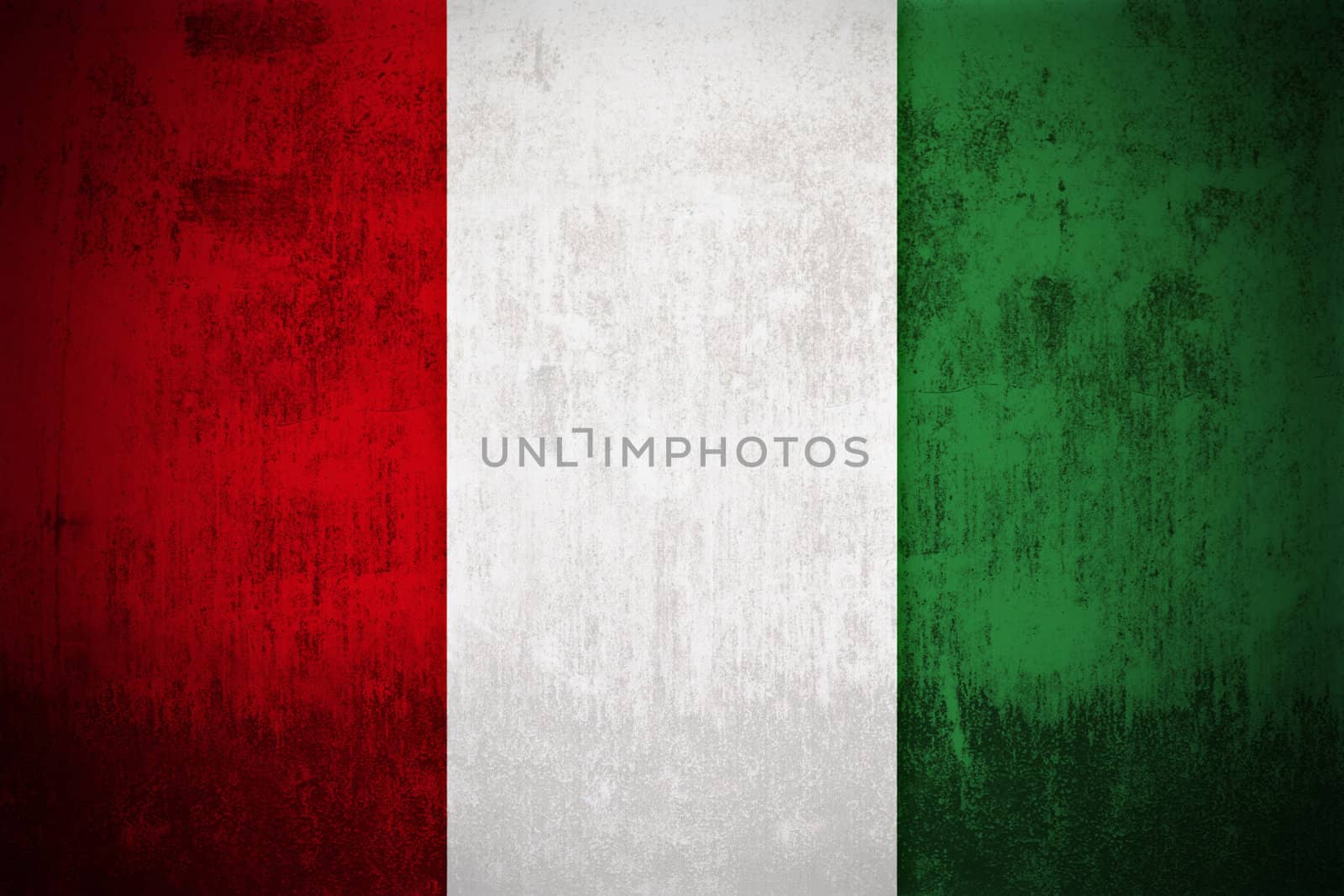 Weathered Flag Of Italy, fabric textured