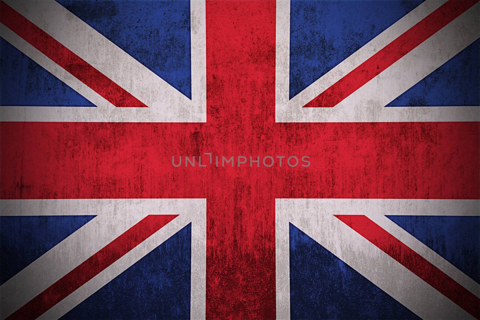 Weathered Flag Of United Kingdom, fabric textured