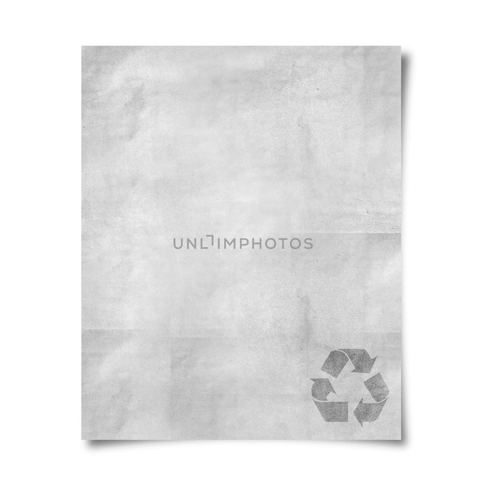 Blank paper with recycle sign by jakgree