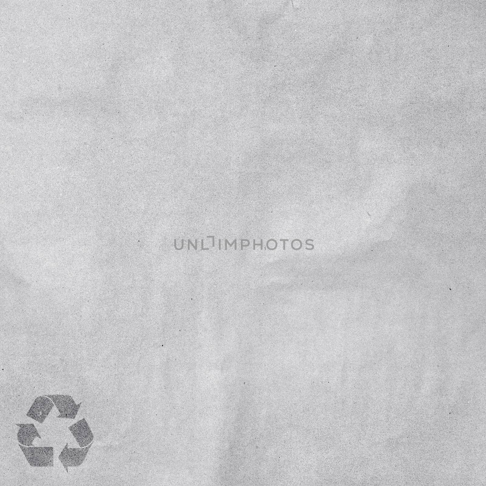 Blank paper with recycle sign