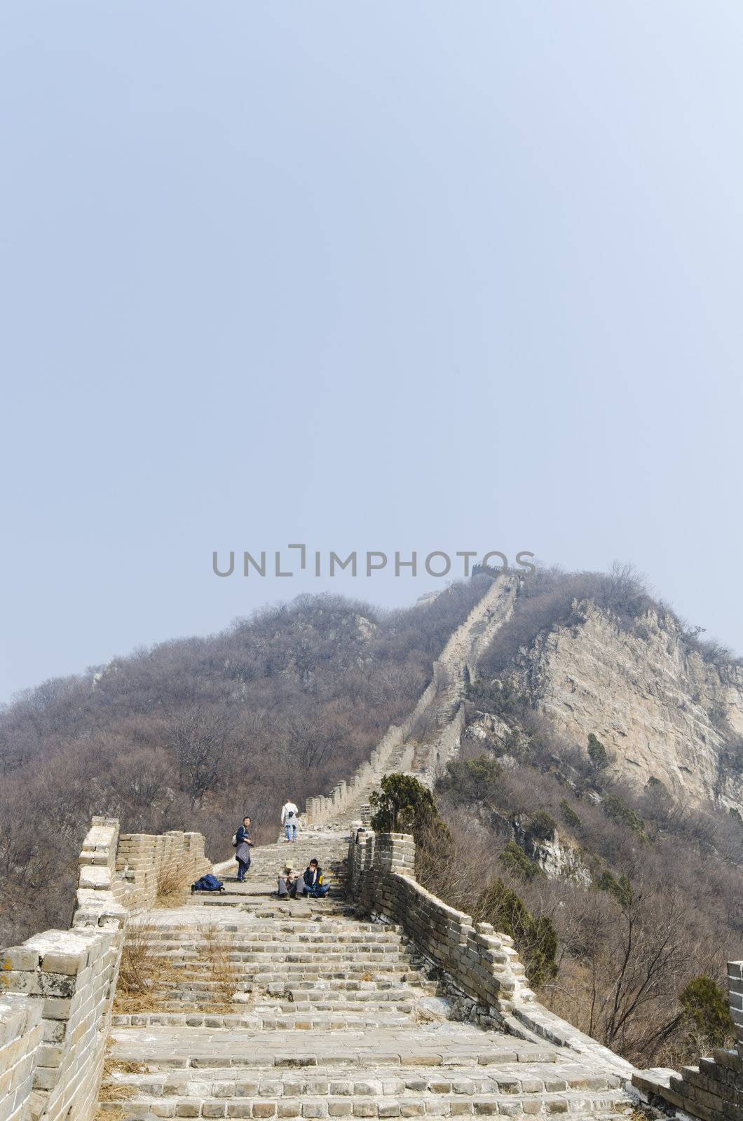 Old unrestored Great Wall of China at Jian Kou