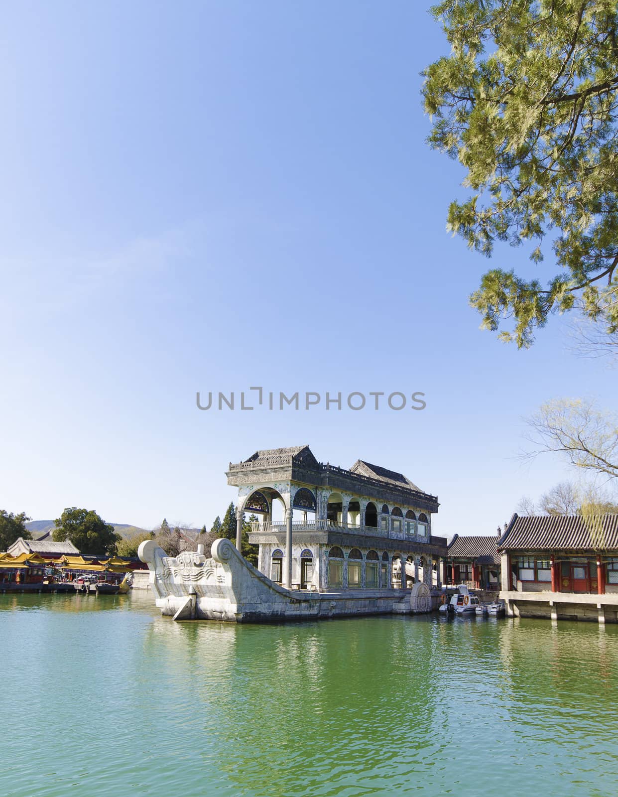 stone boat of the summer palace Beijing China