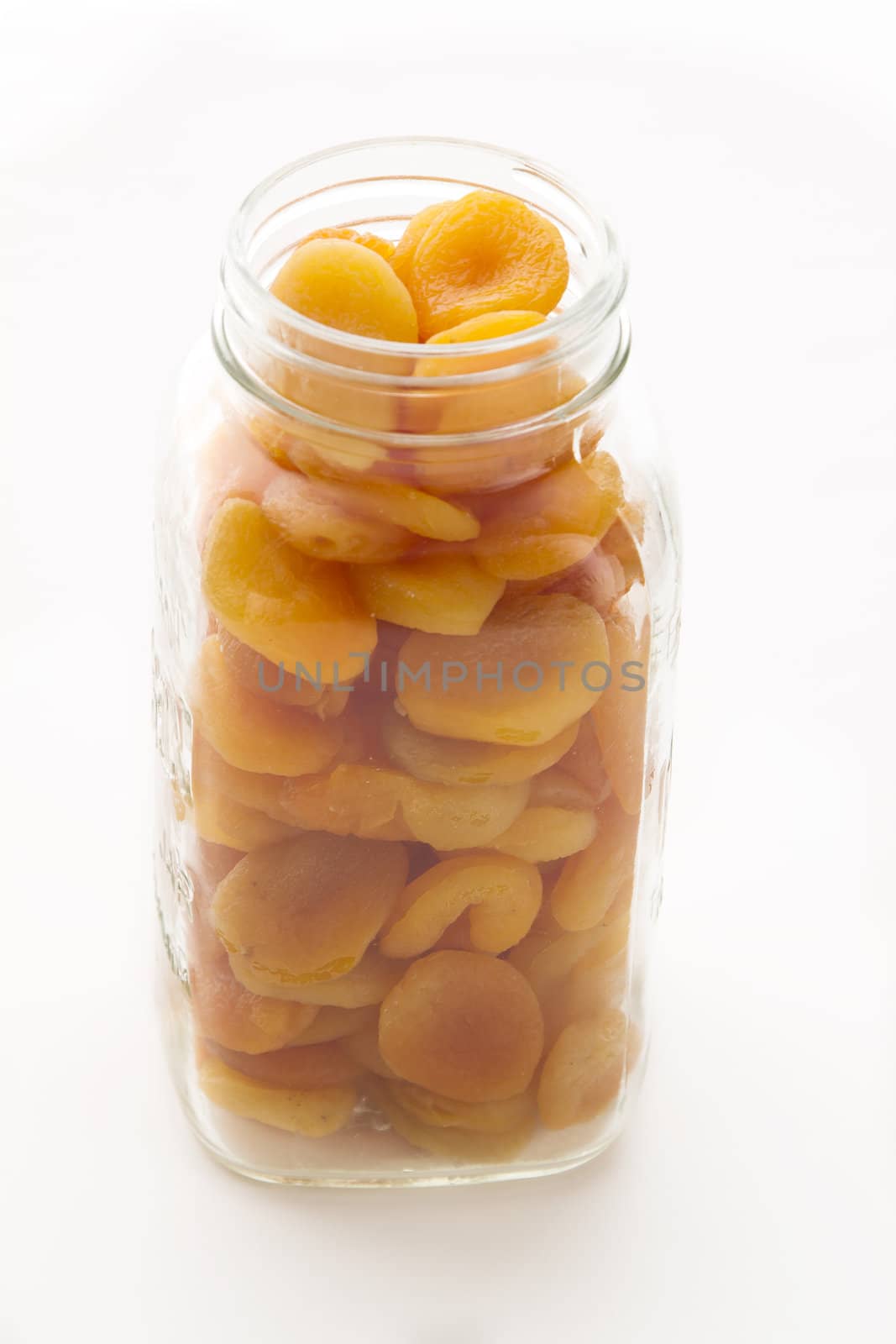 dried apricot in a glass jar