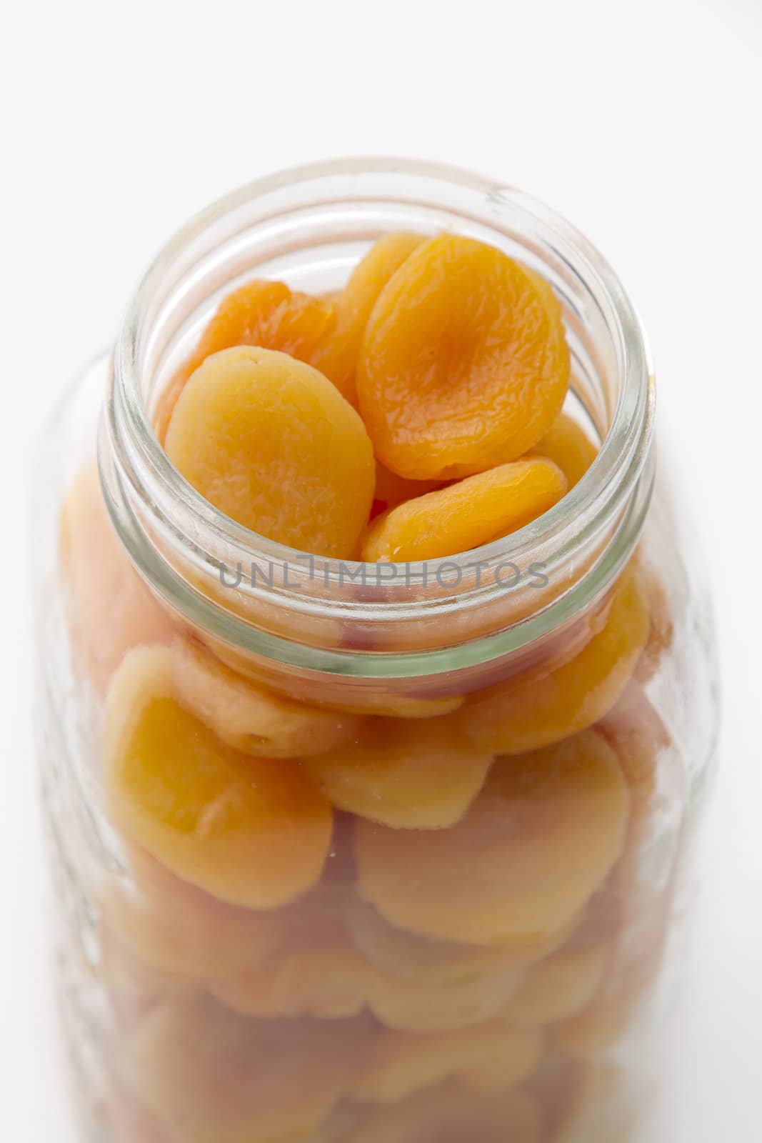 dried apricot in a glass jar