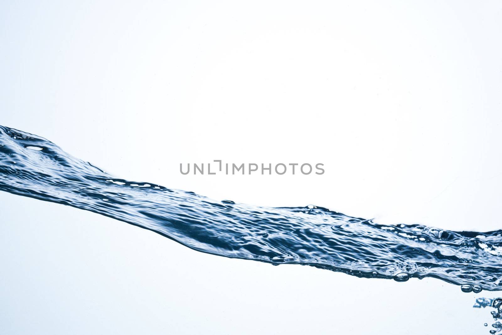 clear pure water wave with splash