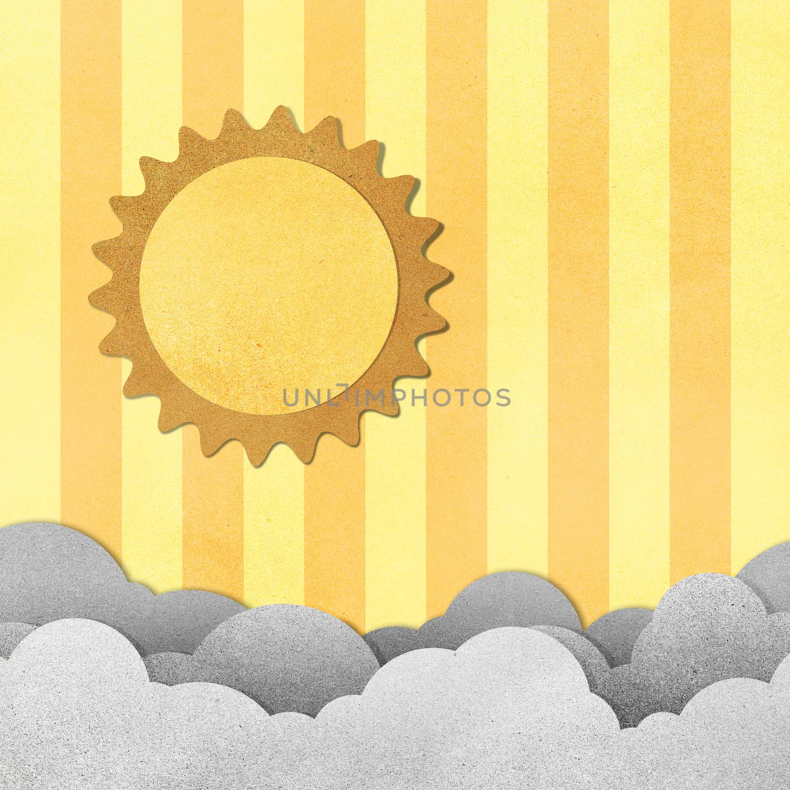 Grunge paper texture sun and cloud by jakgree