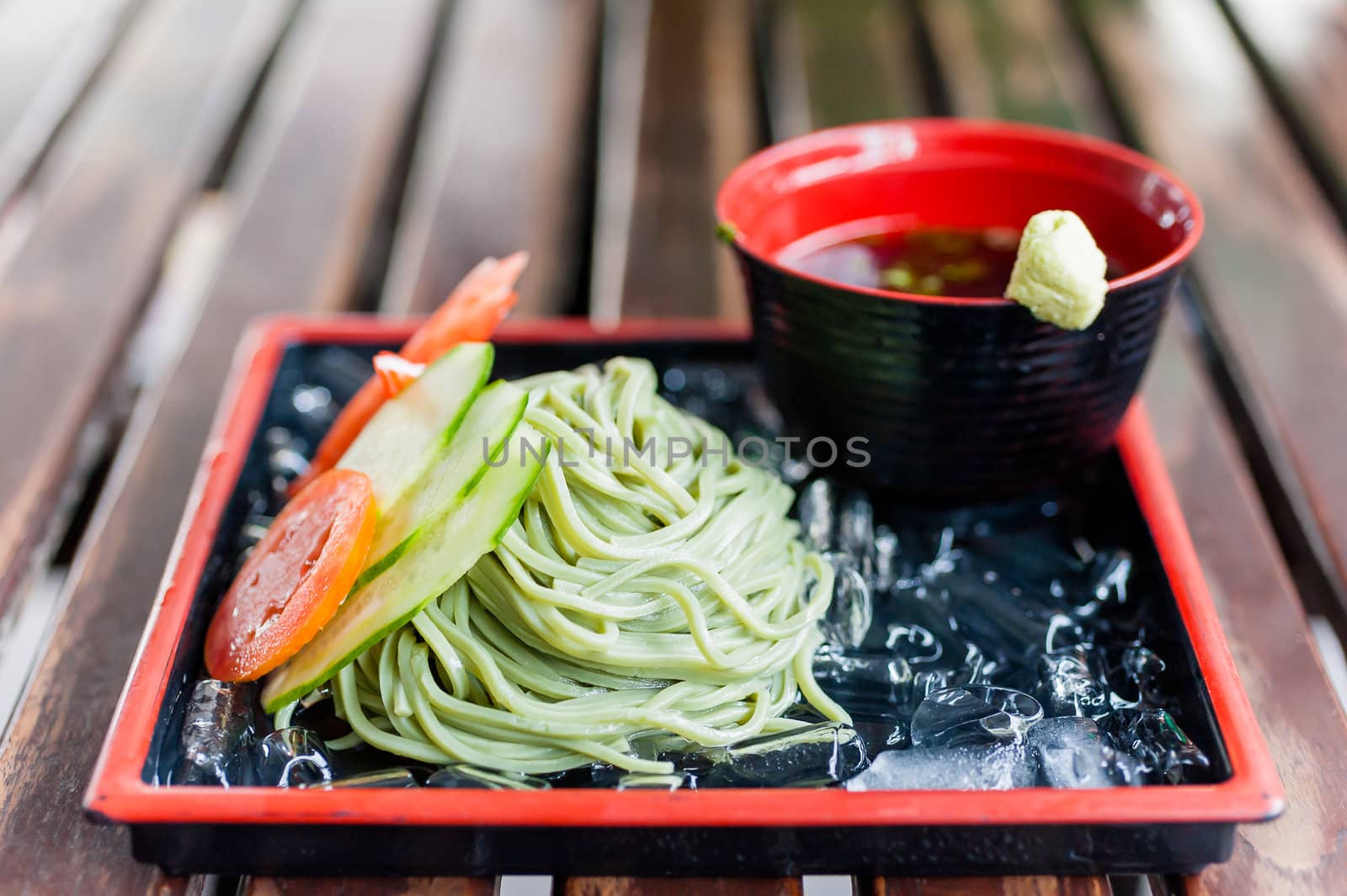 cold soba noodle japanese traditional food by moggara12