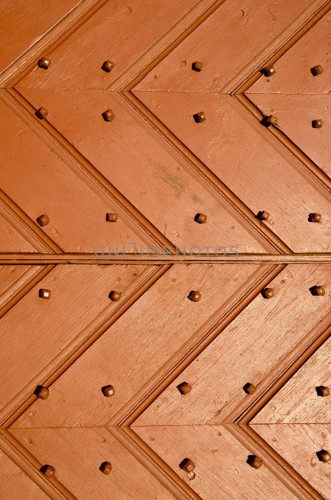 Antique wooden doors closeup and details. by sauletas