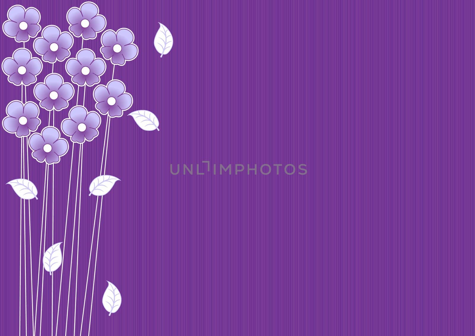 abstract purple background with flowers by rodakm