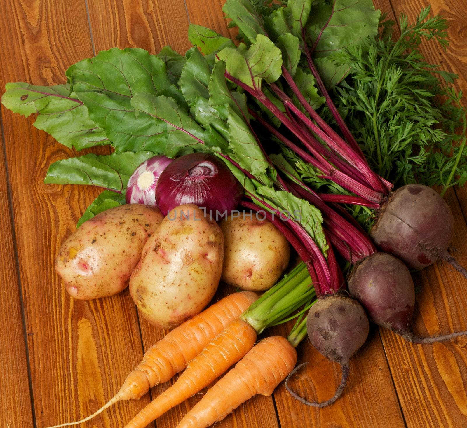 Heap of Raw Organic Vegetables by zhekos