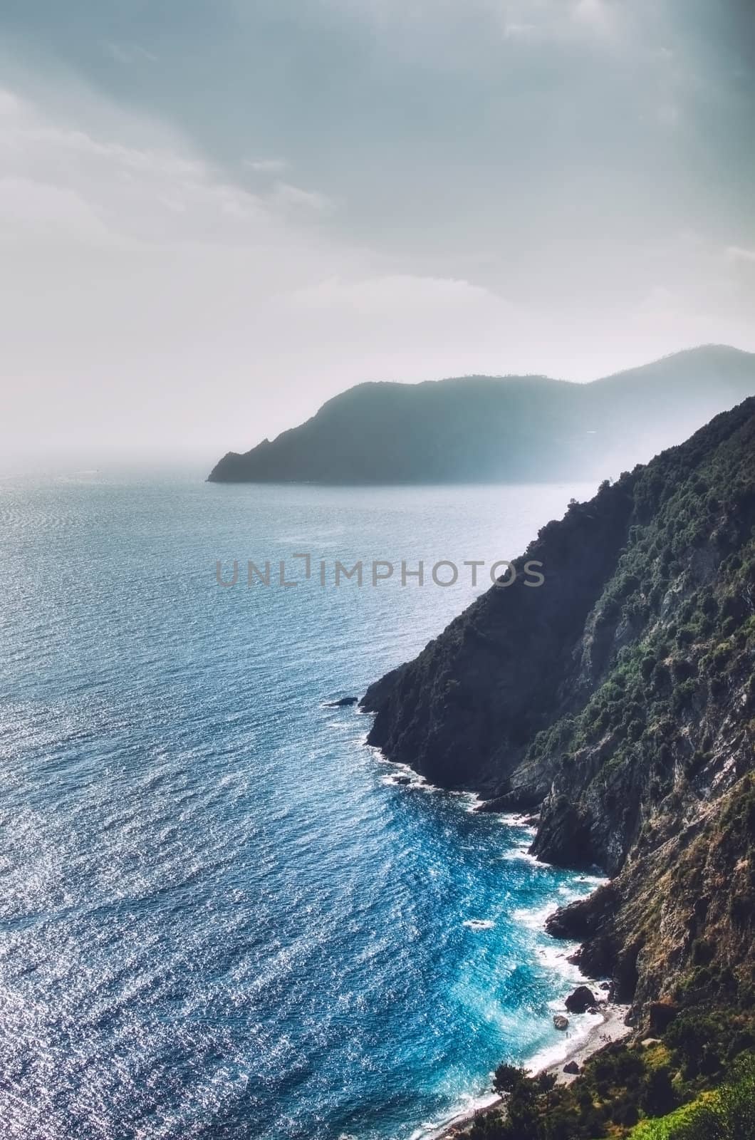 Italian Village on Coast of Liguria