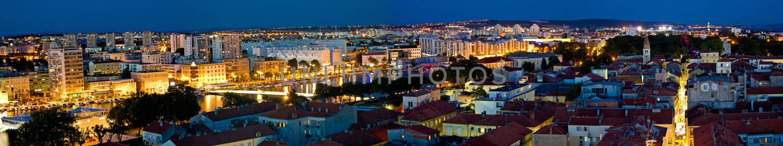 City of Zadar aerial panorama, Dalmatia, Croatia